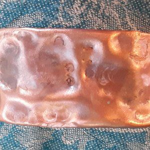 Hand molded copper bracelet